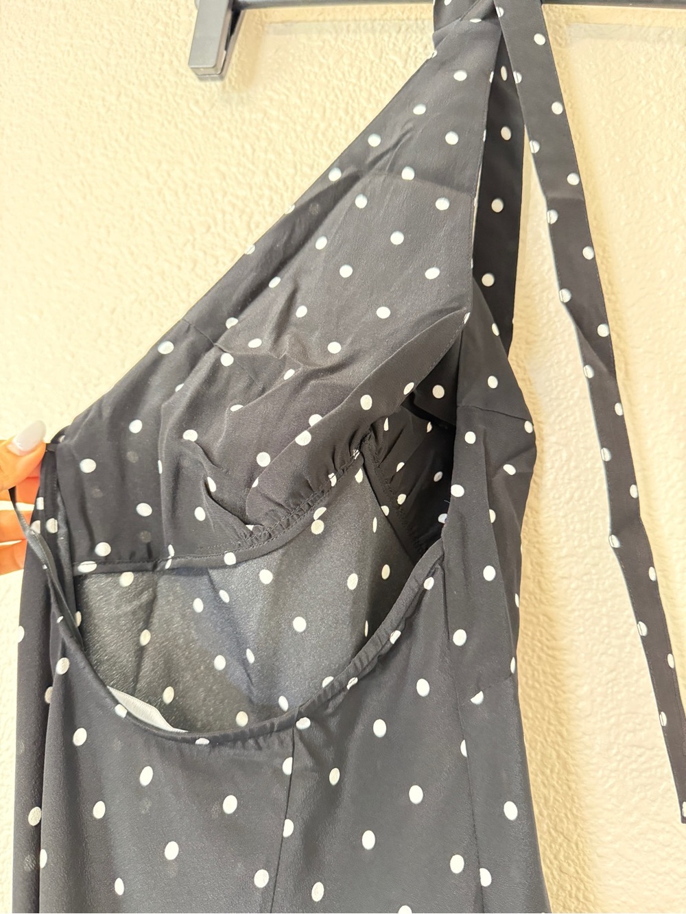 NWOT Realisation Par Sadie Polka Dot Halter Vneck Silk Midi Dress Vacation XS - Picture 8 of 8